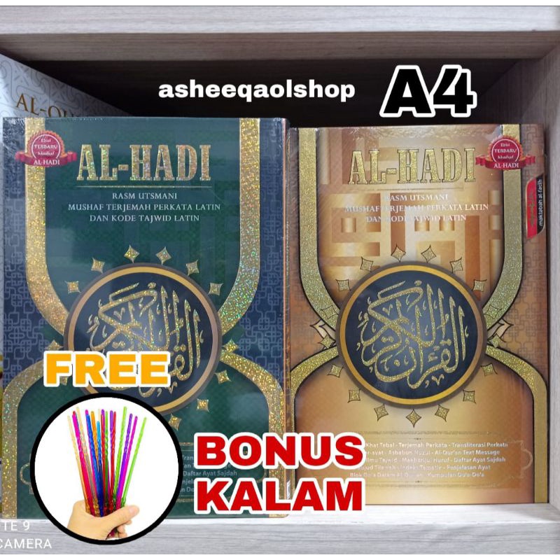 Al-Qur'an A4 AL HADI Mushaf Terjemah Perkata Latin/Kode Tajwid