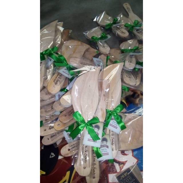 Souvenir Sovenir Centong Daun Kayu Alat Masak Murah Grosir Nikah Pernikahan Wedding Custom Nama