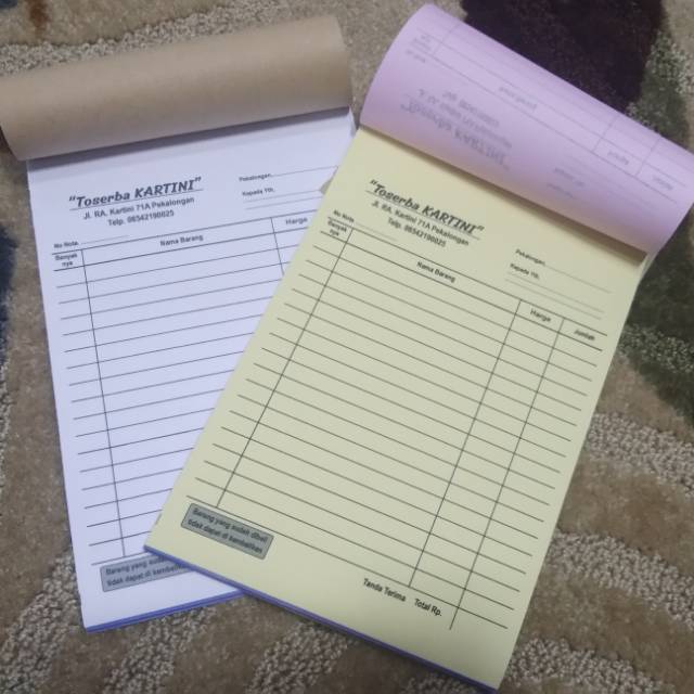 

Nota NCR 1 ply 2 ply ukuran 1, 1/2, 1/3, 1/4 folio