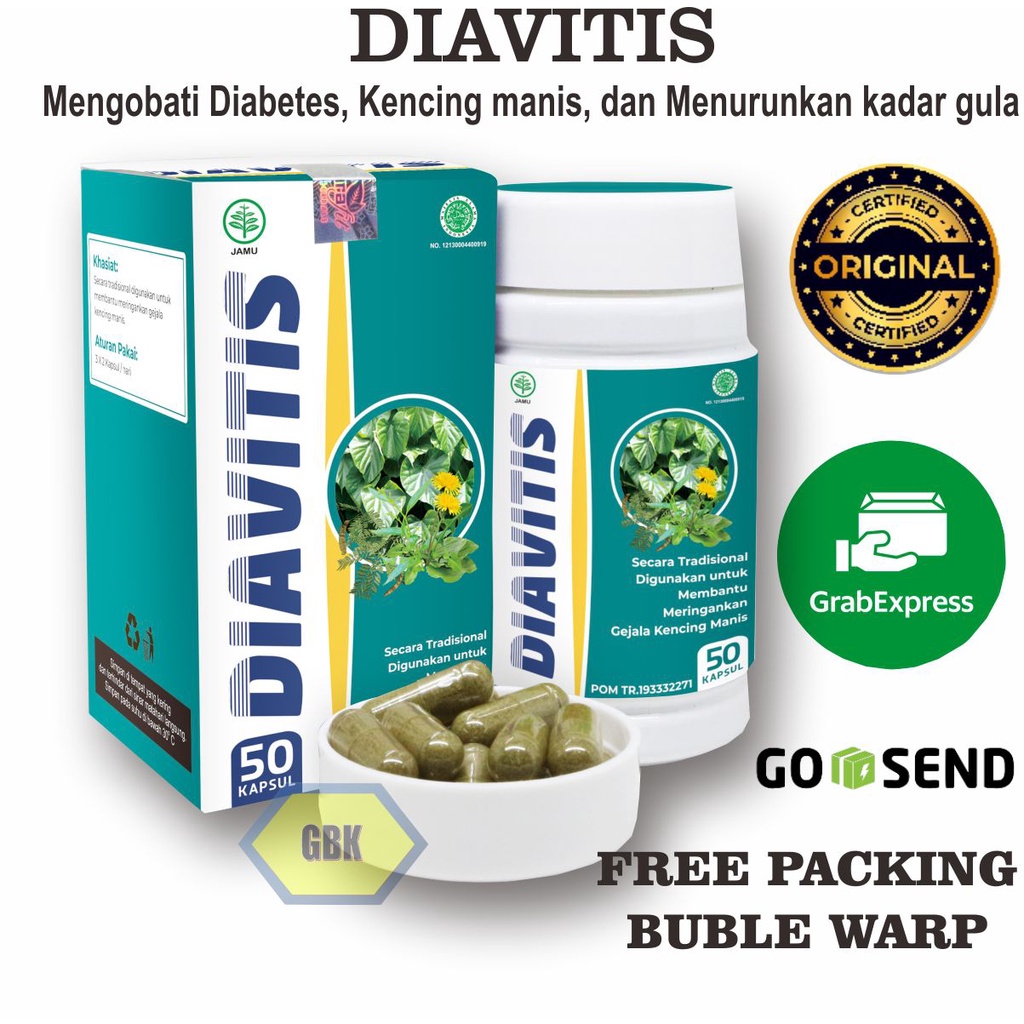 DIAVITIS Naturafit / Mengobati Diabetes dan Kencing Manis 100% Herbal