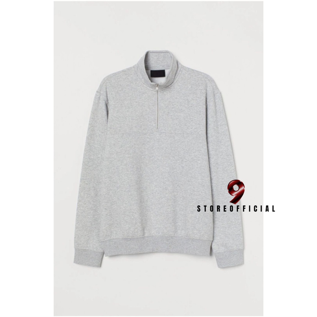 9storeofficial - Sweater HalfZip Pria / Jaket Half Zipper / Crewneck Kerah Tinggi / Sweatshirt Sleting Jacket Pria.