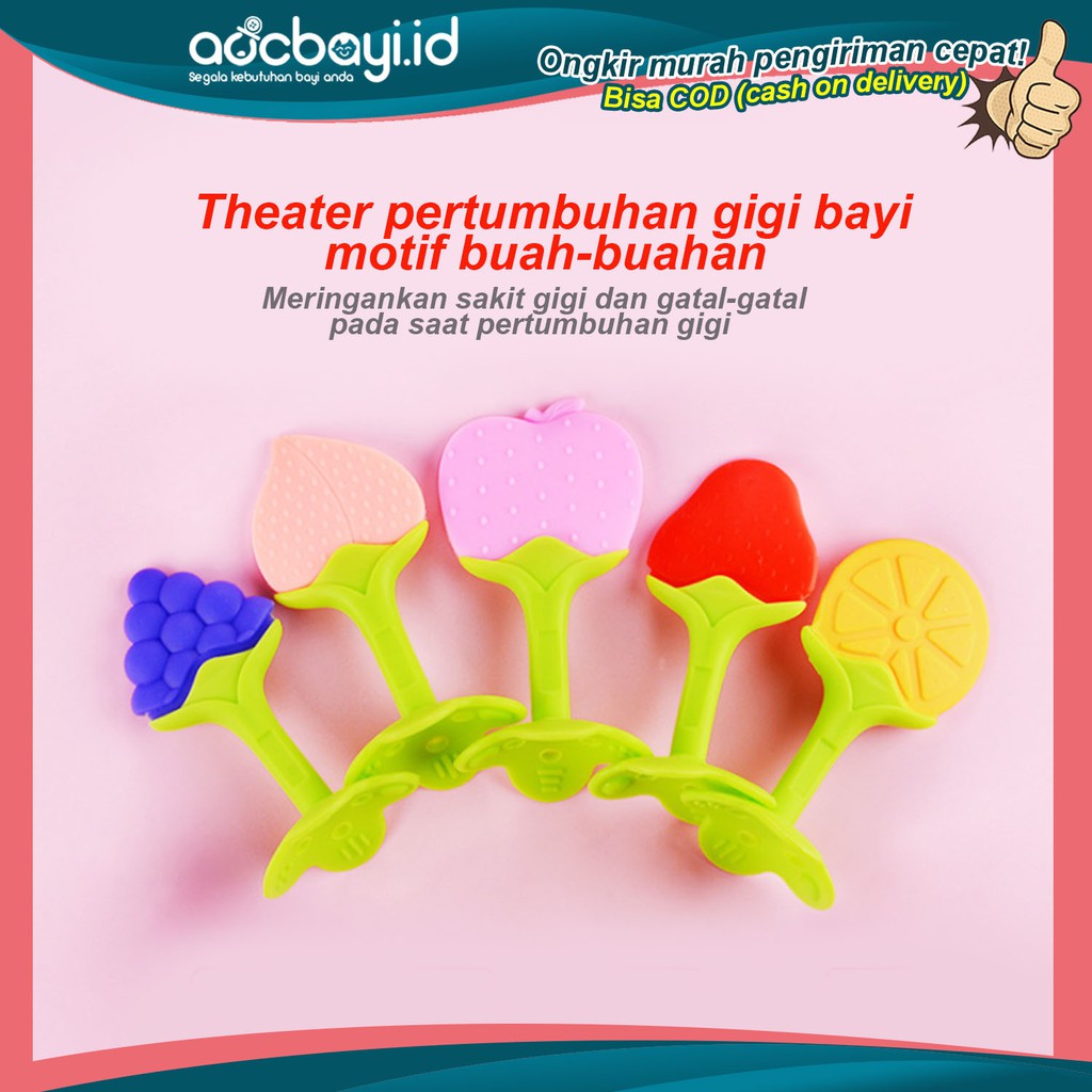 PROMO 10.10 PUNCAK ☀ACCBAYI☀ ACC0009 BABY TEETHER BUAH [TANPA PACKINGAN] / GIGITAN BAYI MODEL BUAH /BABY TOOTH TEETHER.