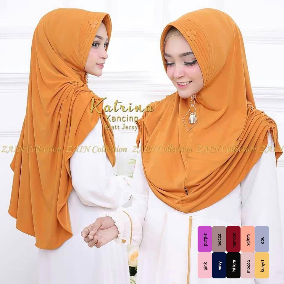 Kirana Khimar Bergo Jersy jilbab murah / hijab syari / jilbab cantik / jilbab motif