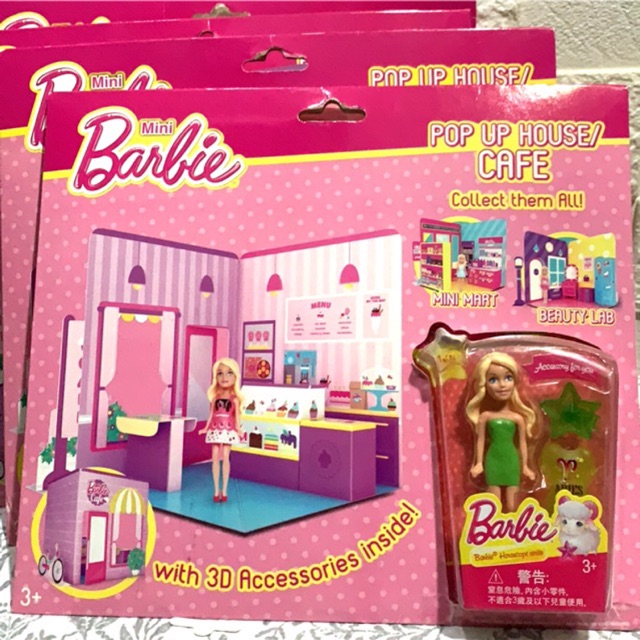 barbie pop up house