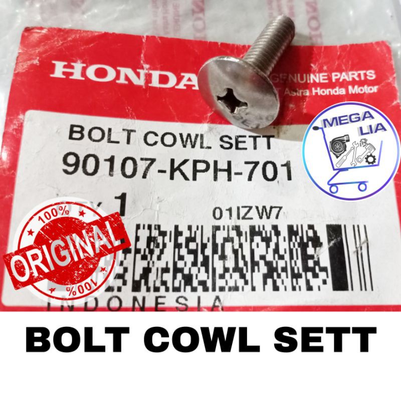 Baut Bolt Cowl Sett 100% ORI HONDA 90107-KPH-701