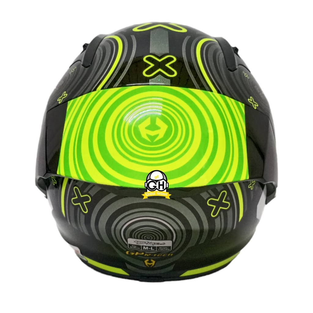 NHK HELM GPR TECH STREET TARGET BLACK YELLOW GLOSSY GP R TECH