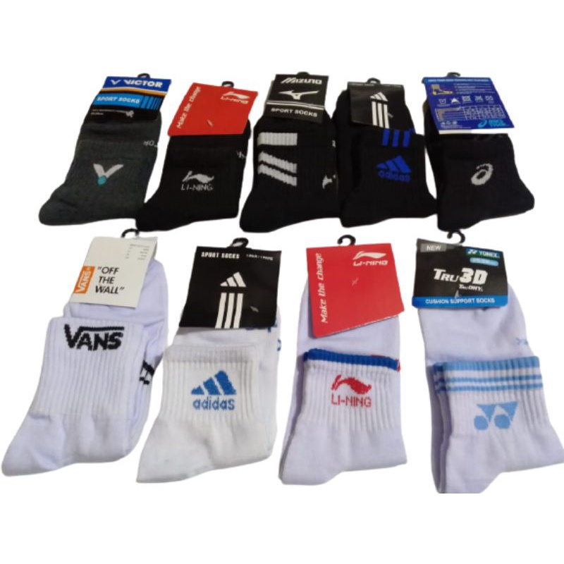 6 PASANG KAOS KAKI SPORT PENDEK 3/4 MOTIF DEWASA PRIA DAN WANITA (RANDOM)