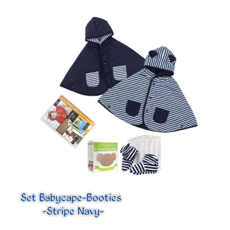 CuddleMe Special Bundling - Baby Cape + Fitted Booties - Paket kado Hemat