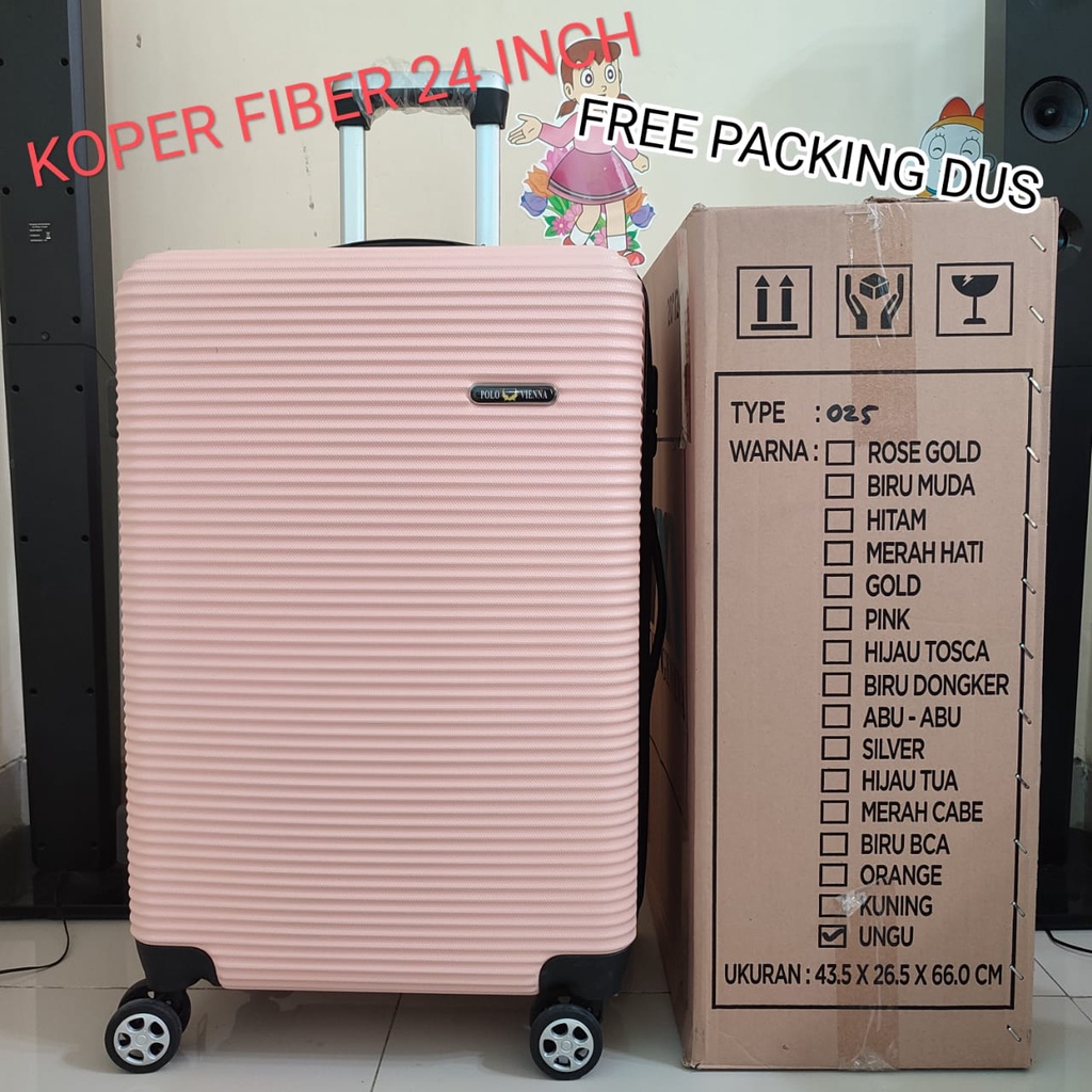 KOPER POLO FIBER 24 INCH 010 POLO VIENNA, ANTI PECAH BISA BAYAR DITEMPAT PENGIRIMAN GOJEK DAN GRAB