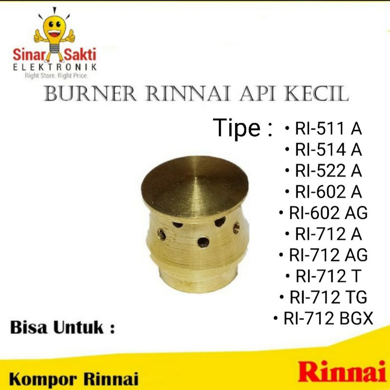 Burner api lilin rinnai kecil baru / kuningan api lilin kompor rinnai