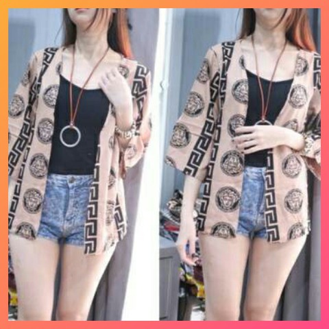 BAJU ATASAN / OUTER / CARDIGAN WANITA / MOTIF / MURAH / LENGAN PENDEK / Cardi Vers (REALPICT) TA9