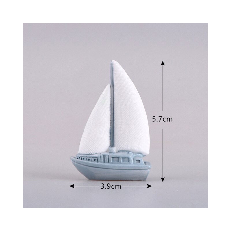 Miniatur Perahu Layar Ornamen Aquascape Maket Terarrium Diorama - MNOO85