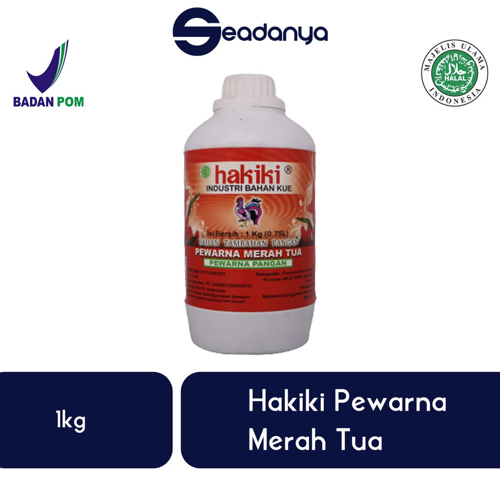 

Hakiki Pewarna Merah Tua 1Kg Sumba Makanan - Halal MUI BPOM