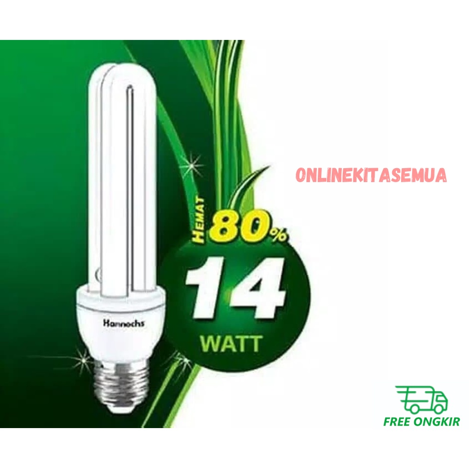 Lampu Bohlam PLC Murah HANNOCHS SNI Putih 6500K