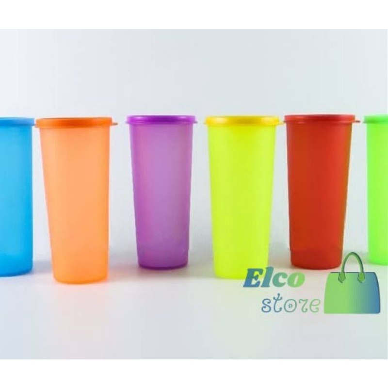 Gelas Tumbler 475ml | Botol Minum + Tutup Rapat Anti Bocor | Wadah Bekal Minuman Plastik Warna Warni Tebal