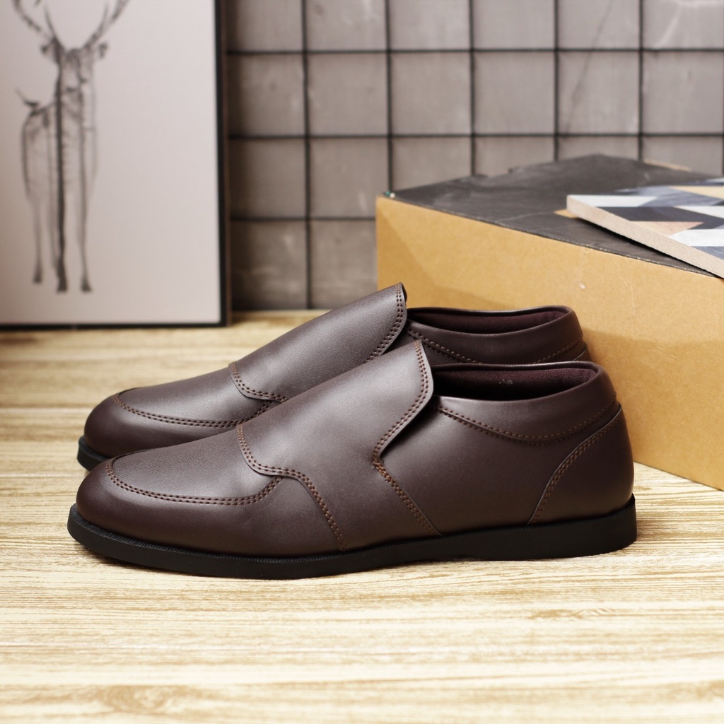 SAMUEL BROWN - Sepatu Loafers Pria Kulit Kasual Klasik Formal Kerja Kuliah Pria/Cowok - Loafer