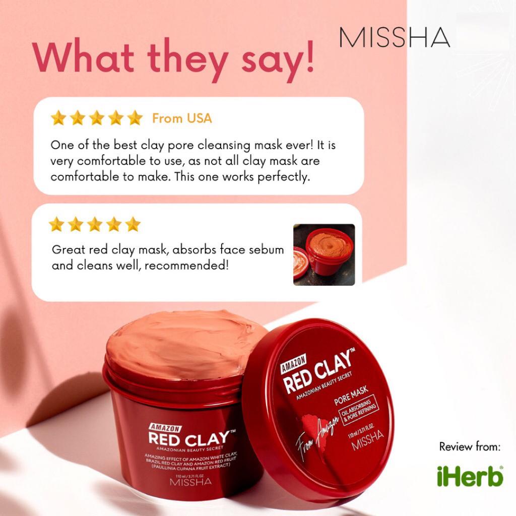 MISSHA Amazon Red Clay Pore Mask 110ml