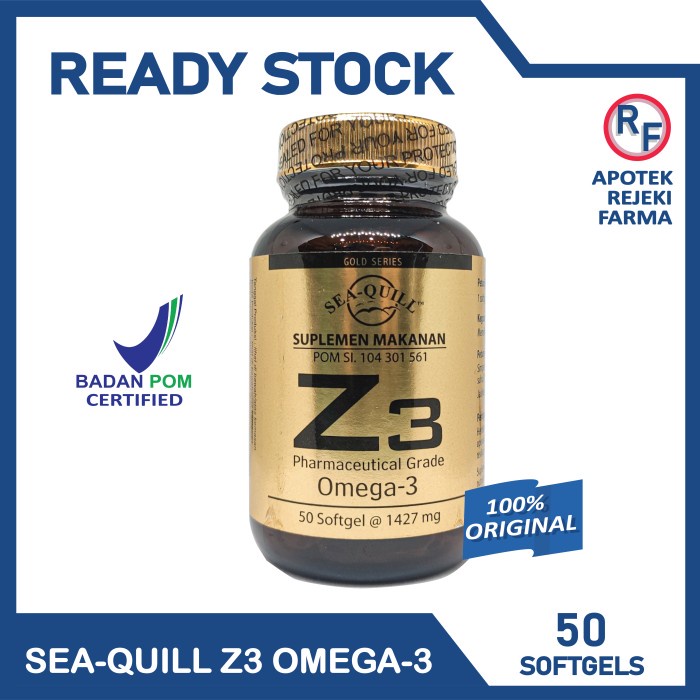 {cantikstore} Sea-Quill Z3 Omega 3 Isi 50 Kapsul Gold Series SeaQuill Z 3 Murah