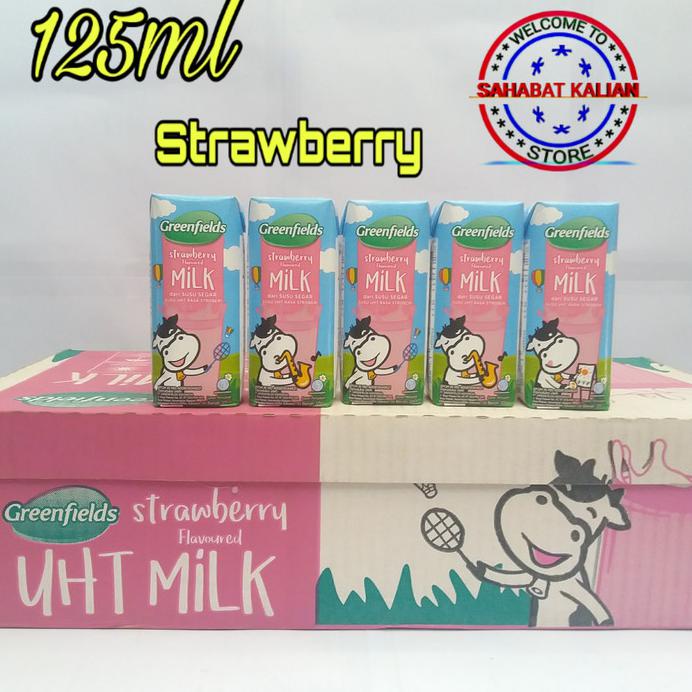 

SUSU UHT GREENFIELDS STRAWBERRY MILK 125ML 1 KARTON ISI 40 PCS