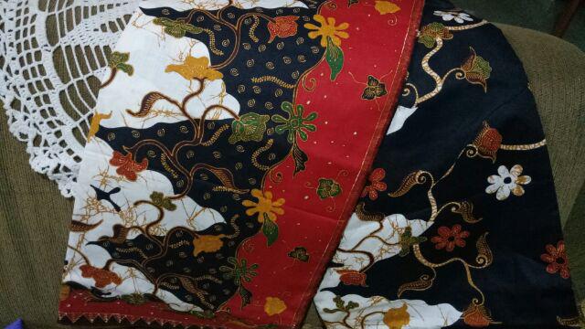 Kain Batik Solo Motif Terta Teja Warna Hitam