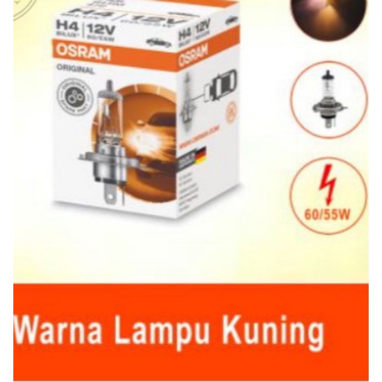 Lampu mobil Avanza H4 OSRAM 12 volt 60/55 watt  64193 Putih Original