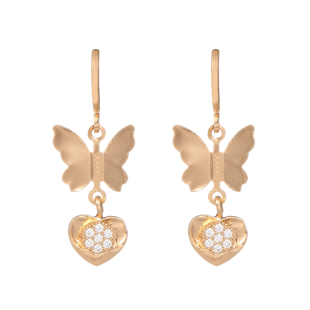 ✨Moya0158❤Anting Kupukupu Korea Titanium Mewah Rose Gold Fashion Aksesoris Anting Tusuk Wanita D184-2