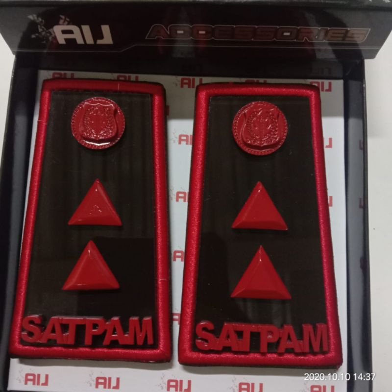 Tph security terbaru manager madya akrilik mika | Pangkat satpam gada utama merah mika|Pangkat sapam