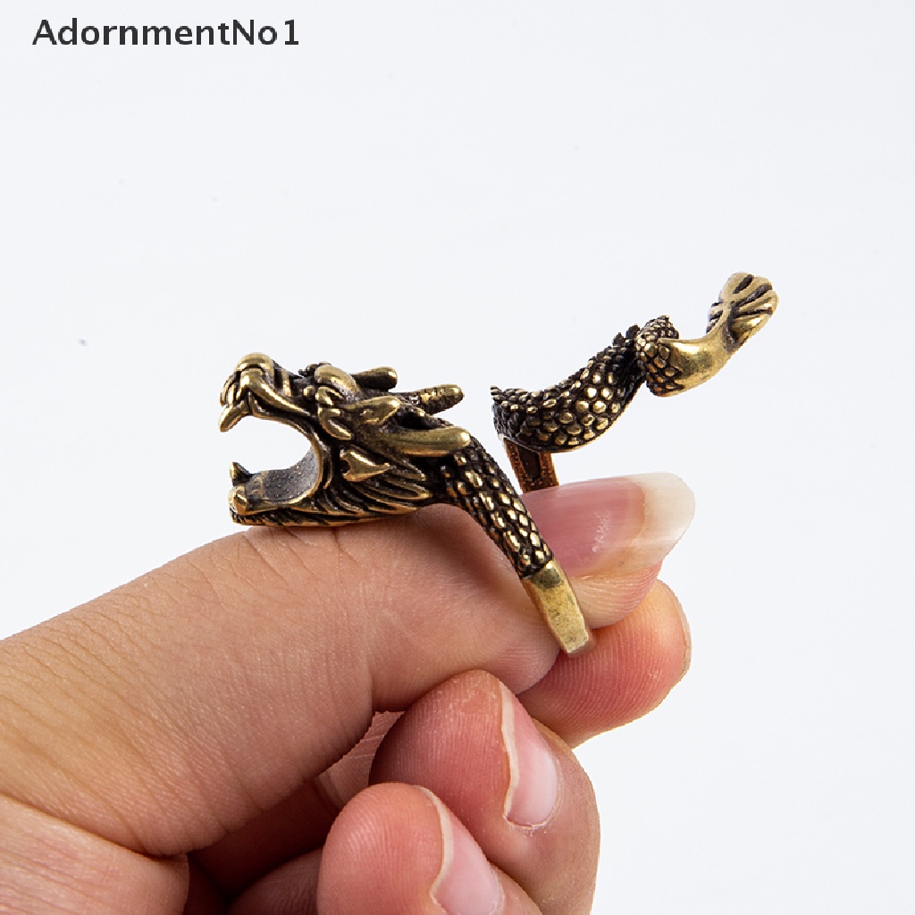 (AdornmentNo1) Cincin Holder Rokok Adjustable Motif Naga Punk Bahan Perunggu