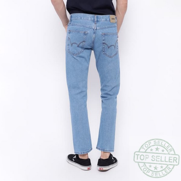 (Celana Murah) Edwin Celana Jeans Roma 01 Slim Fit Pria Panjang warna Biru Muda - Biru Muda, 28 |DXT