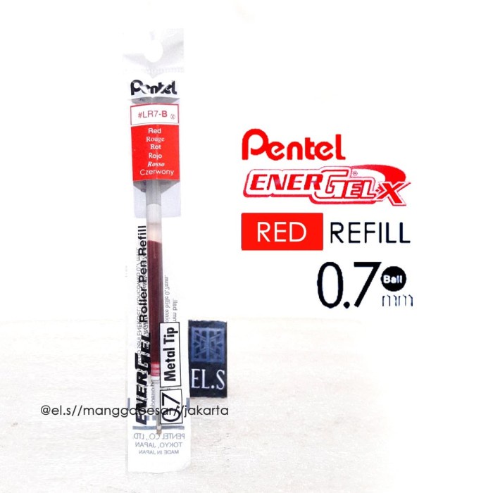 

Murah Pentel Energel X 0,7 - Refill Merah Sale!!!