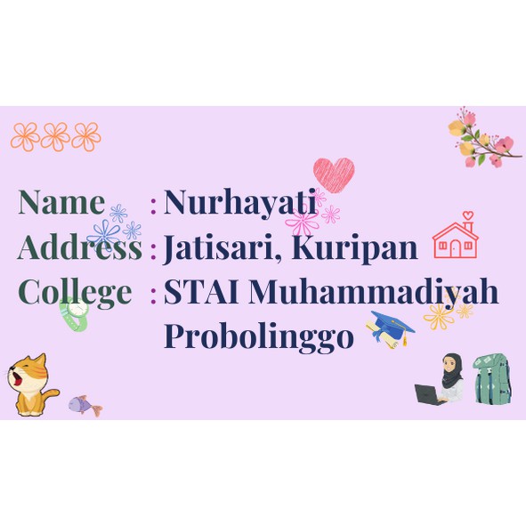 

21 Pcs Sticker Nama Custom Lovely Pink Uk. 4x6.5cm