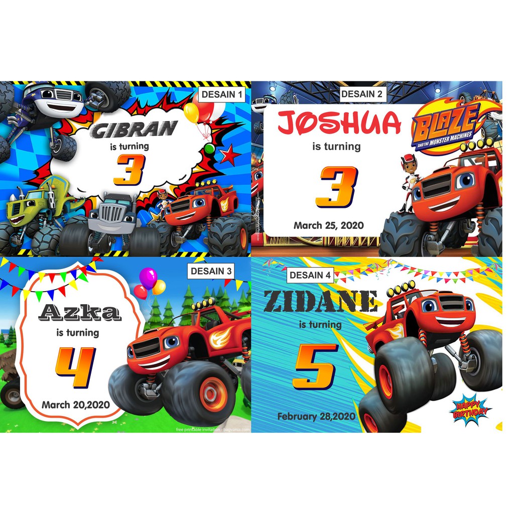 

STIKER LABEL GOODYBAG/BENTO MOTIF BLAZE MONSTER MACHINE