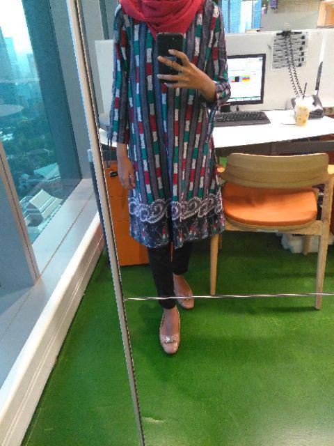 Terlaris Serut Genes Jelita Tunic Navbor Yelbor Whitbor Creambor Tunik Batik Modern Hrb030 Dolbi Dob