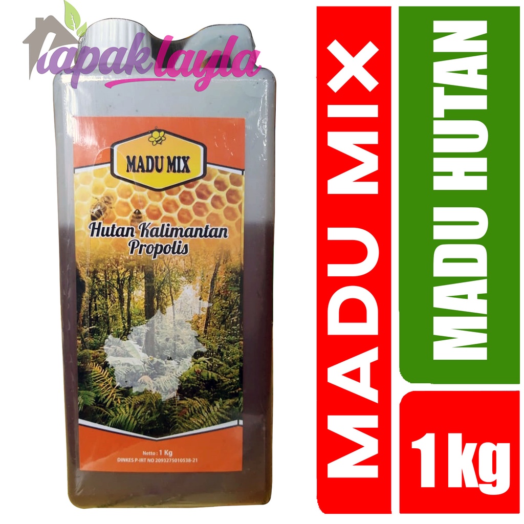 Madu Hutan kalimantan &quot;MADU MIX&quot; Plus PROPOLIS 1 kg rev