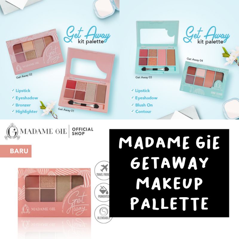 Madame Gie Face Pallete | Madame To Go | Moondust | Take 5 | Playful Face Pallette | Madame Complete Makeup Kit| Getaway