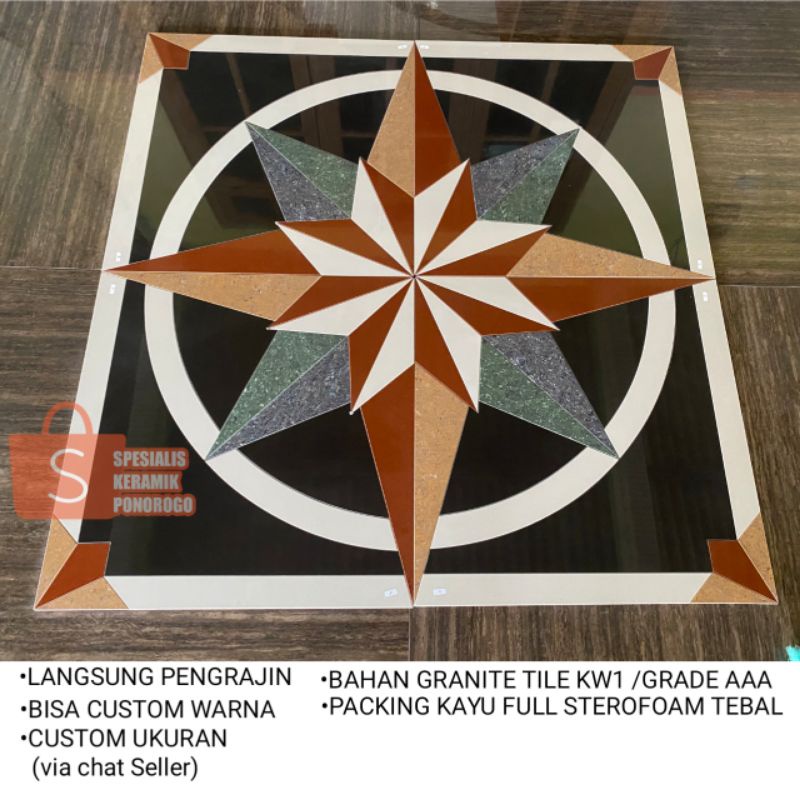 GRANIT 60X60 4KEPING /120X120 MOTIF POLA BY SPESIALIS KERAMIK PONOROGO.