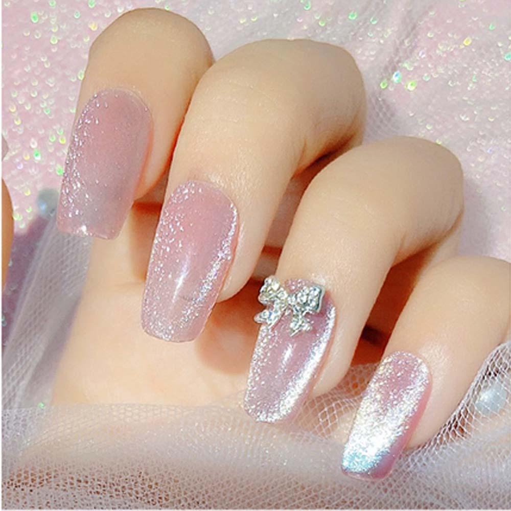 Agustina Bow Nail Rhinestones 5 Pcs Shiny Super Flash Ikatan Simpul Berlian Kaca Batu DIY Nail Art Dekorasi