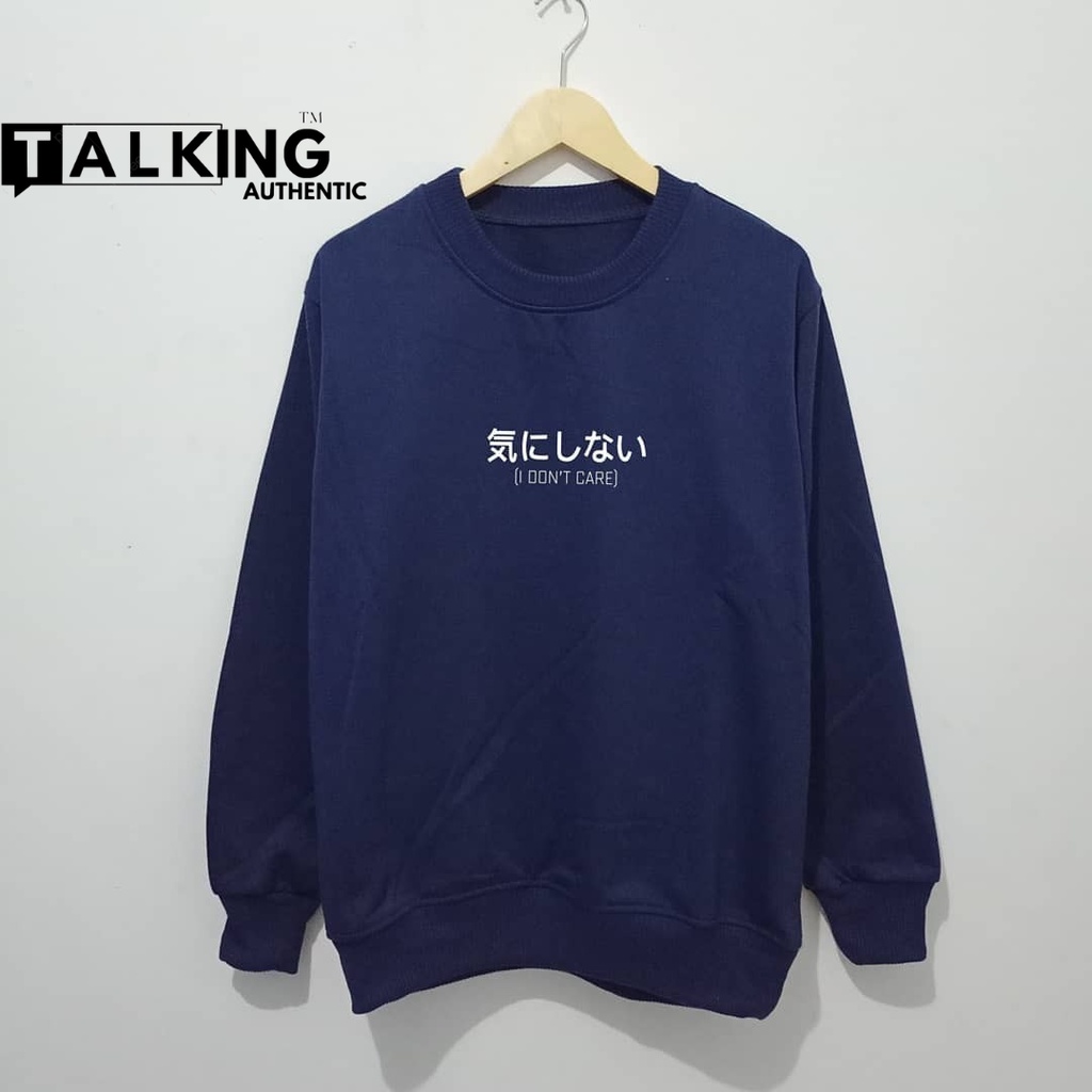 Sweater Crewneck Pria Distro Original Putih Switer Oblong Cowok Brand Lokal Bandung Ori Cowo Japan