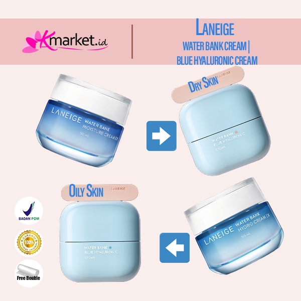 BPOM Laneige Water Bank Hydro Cream EX 50ml |Laneige Water Bank Moisture Cream EX 50ML | Laneige Water Bank Blue Hyaluronic Cream 50ml