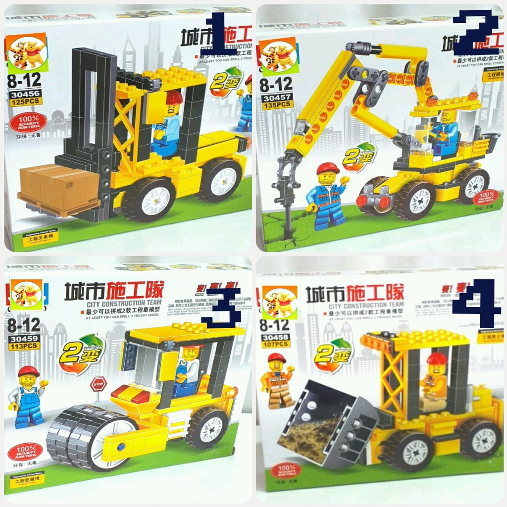 MAINAN LEGO KONSTRUKSI/TRAKTOR /BLOCKS/BRICK/MAINAN EDUKASI/KREATIF