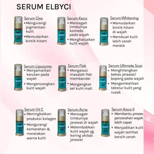 Serum Elbyci Whitening - Serum Elbyci Acne - Serum elbyci Liposom- serum elbyci kaca 20ml original