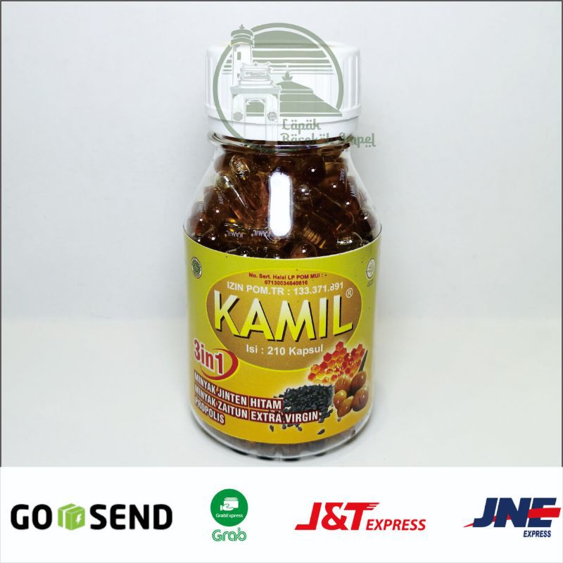 HABBATUSSAUDA KAMIL 3in1 Obat Herbal Kamil 3 in 1 Habbats Jinten Zaitun Propolis Isi 210 Kapsul Asli