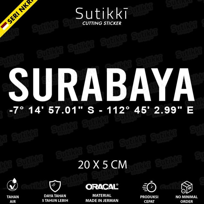 

Cutting Sticker Surabaya Kordinat Stiker Vinyl - Seri NKRI Indonesia sukik90 Kualitas Baik