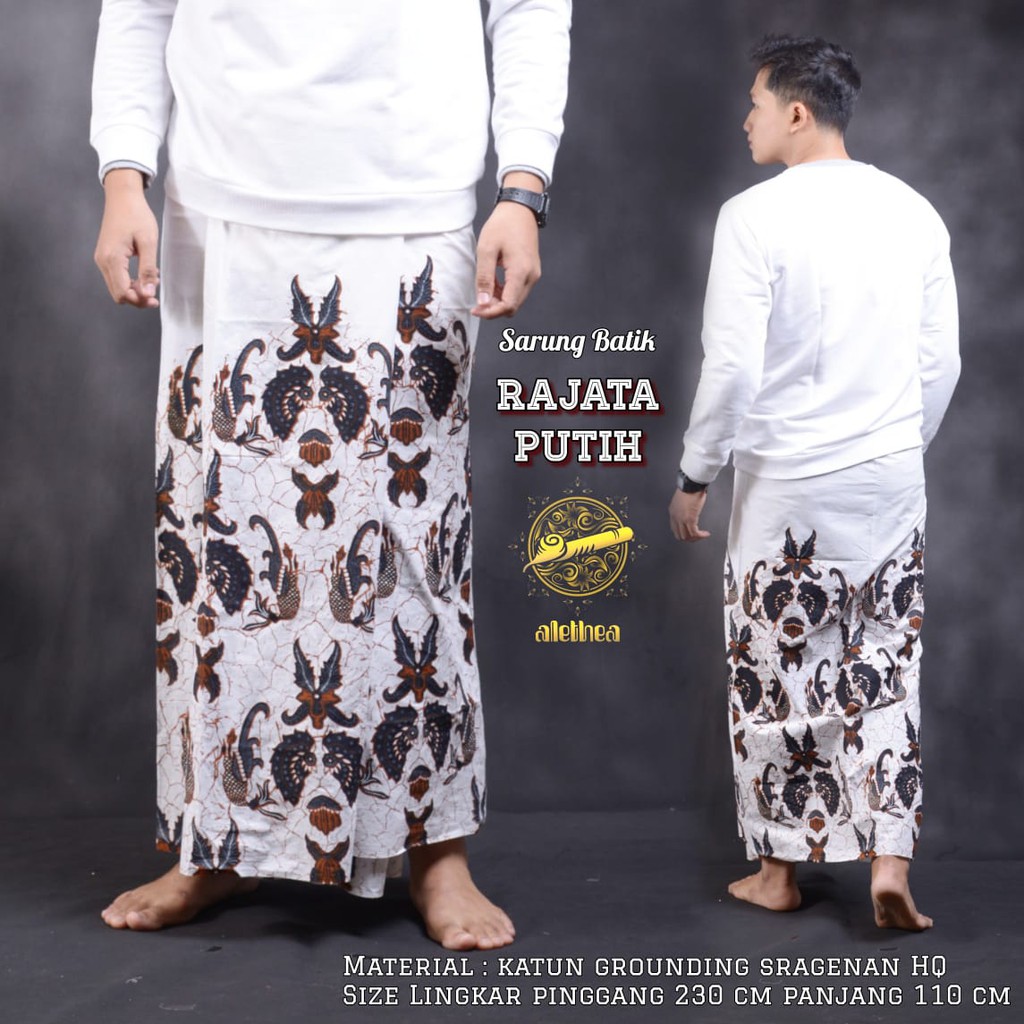 Batik Solo Sarung Batik Rajata Putih Alethea Batiksoloamanah 110.000