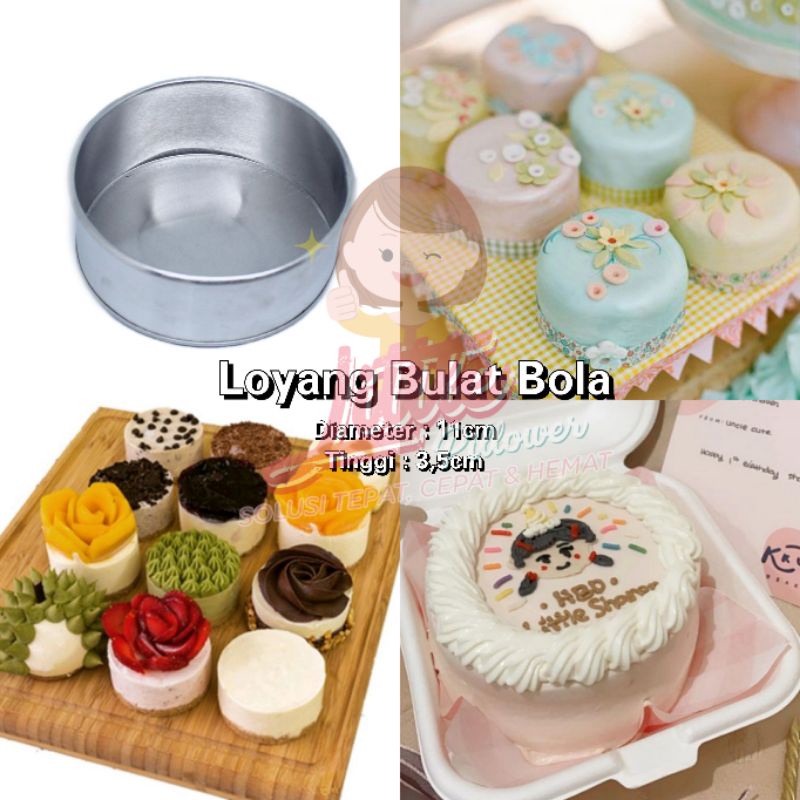 (KC10) Loyang Bulat Mini 10cm Anti Lengket - loyang kue korean cake