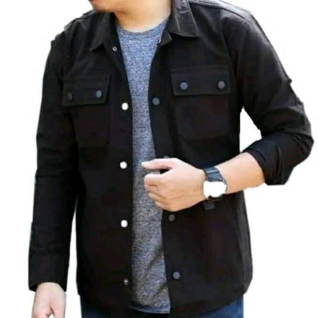 Jaket Kemeja Semi Parka Pria|Trucker Casual Pria|Kemeja Cowok Original|Semi Parka Distro|Jaket Semi 