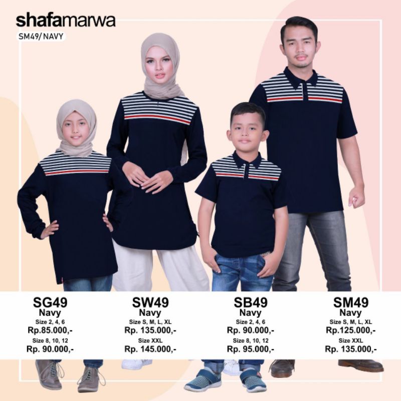 Kaos Sarimbit Shafa Marwah Couple Keluarga