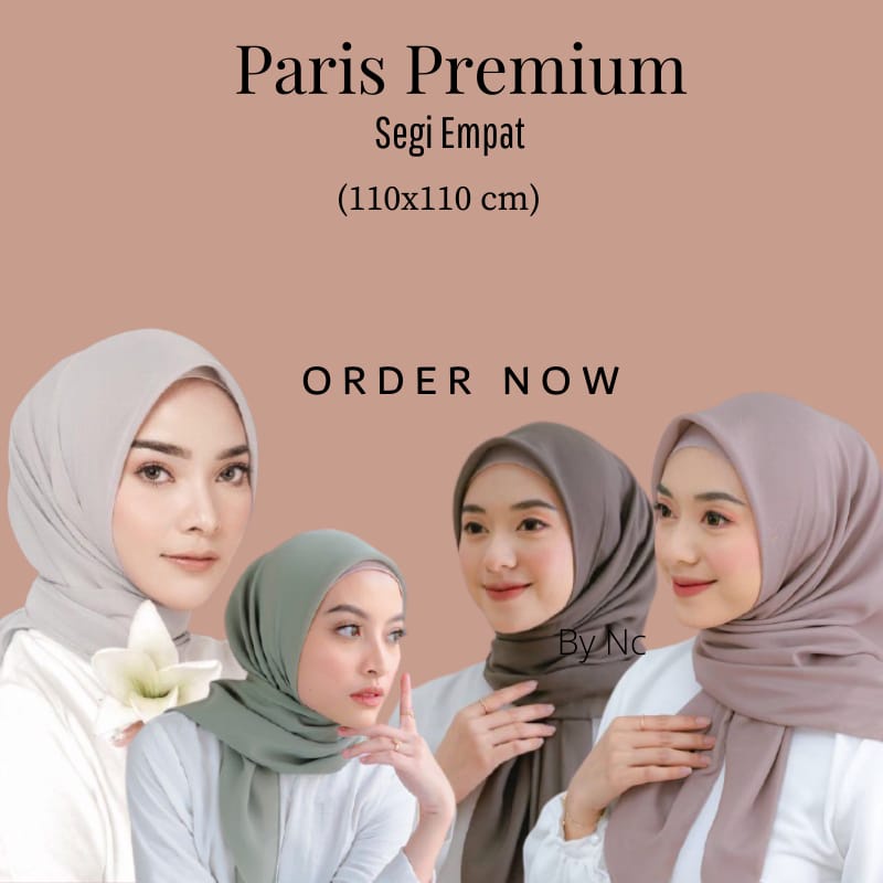 COD - 20 WARNA BEST SELLER Jilbab Segi Empat Paris premium  Hijab Polly Cotton Krudung Segiempat Voal 110x110cm Hijab Anti Letoy Jahit Tepi