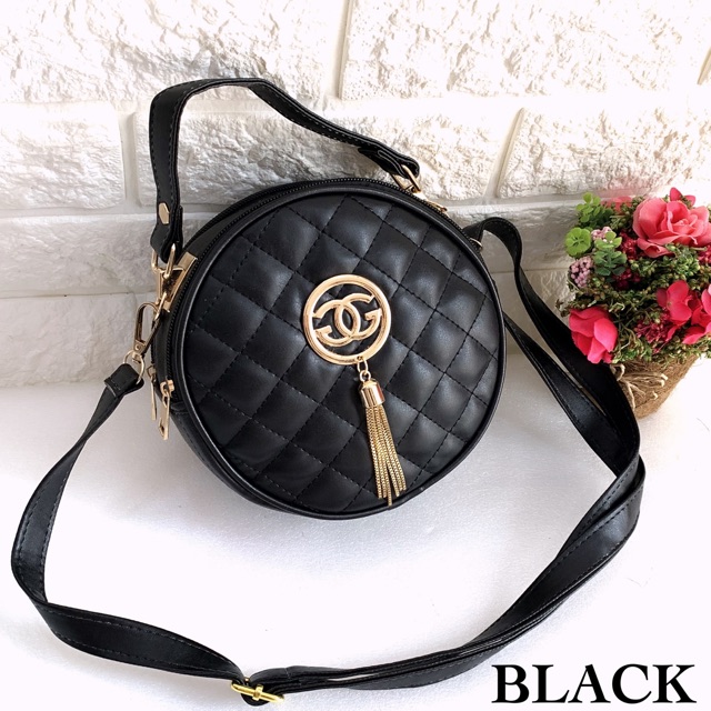 TAS CHANEL BULAT RUMBAI SLEMPANG WANITA