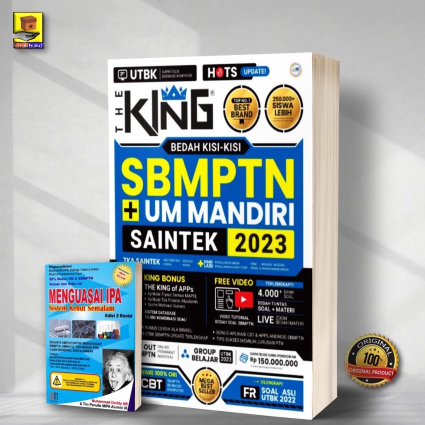 THE KING SBMPTN SAINTEK 2023 / SBMPTN SAINTEK / Buku Saintek 2023 / New Update 2023 / BUKU SBMPTN 20